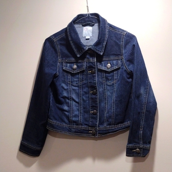 1989 Place Girls' Denim Jacket, Size L 10/12 4 Front pockets Excellent Condition - Picture 1 of 5